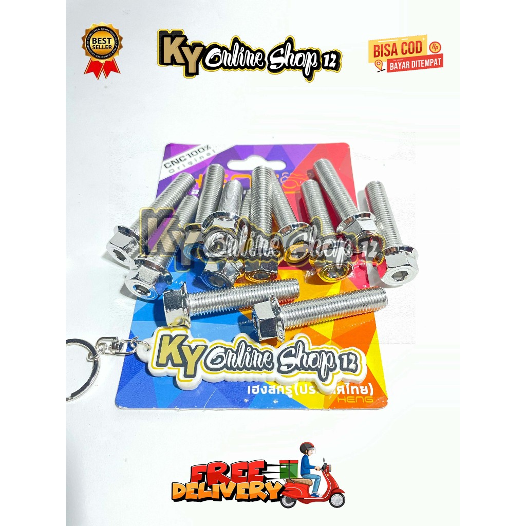 M10 X 45 BOLT (1 BOLT) 14 THREAD 4.5 CM LENGTH MODEL 2 KEYS ALL HONDA YAMAHA MATICK PCX VARIO MIO FI
