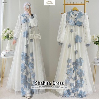 SHAHITA SYAHIZA GAMIS TILLE BRUKLAT GAMIS BRUKLAT TILE TEBAL SUPER PREMIUM FREE IKAT PINGGANG PREMIUM KANCING GAMIS TILLE WHITE PUTIH GAMIS LEBARAN 2026 TERBARU BUSUI 2026 Dewasa Wanita Dress Syari Lebaran Remaja Pesta Mewah Keluarga Kondangan