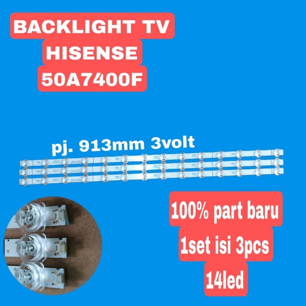LED BACKLIGHT BL TV HISENSE 50 14led 50A7400F