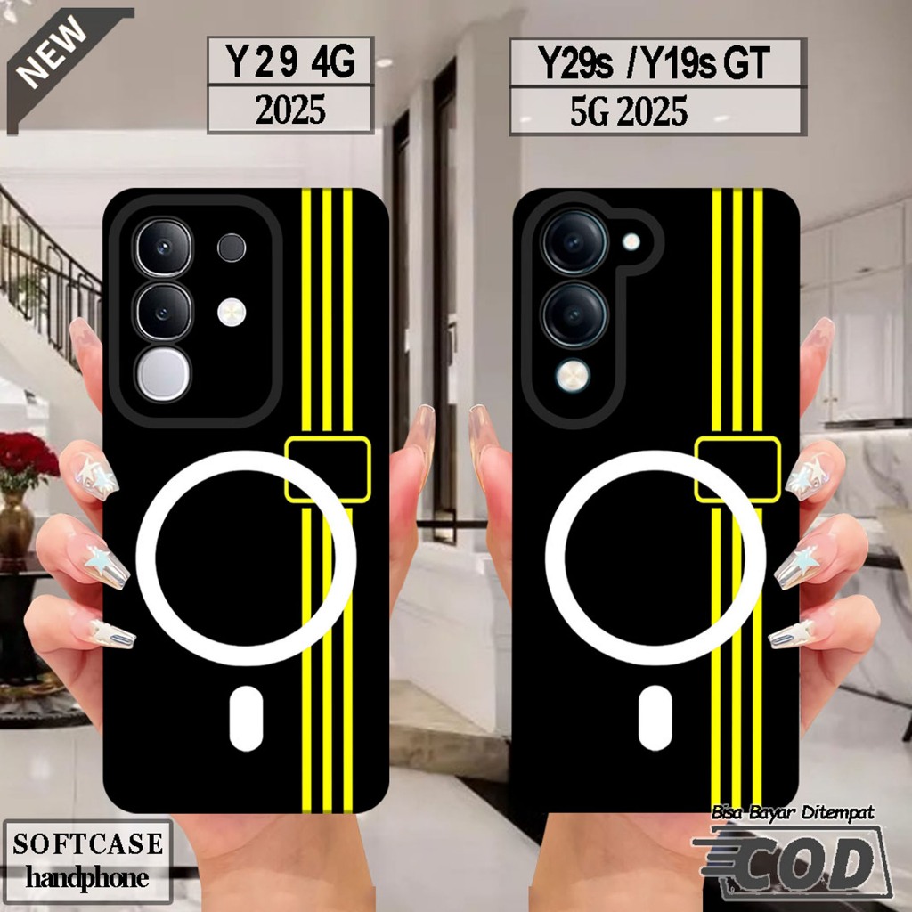 VIVO Y29 4G Silicone - VIVO Y29S - เคส VIVO Y19S GT _เคส softcase สีดําใสยืดหยุ่นสุดเท่