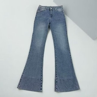 Jennie Cutbray Jeans Higwaist Lipat besar Jeans Strech Kekinian Wanita Tinggi Terbaru