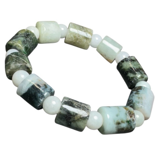 สร้อยข้อมือหยกประเภท A ธรรมชาติสําหรับผู้ชายและผู้หญิง | GL4-B