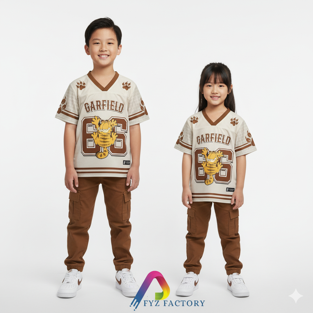 Kids Jersey Kids Anime Dryfit Brazil Milano Casual Rugby Streetwear Vintage Hockey Unisex