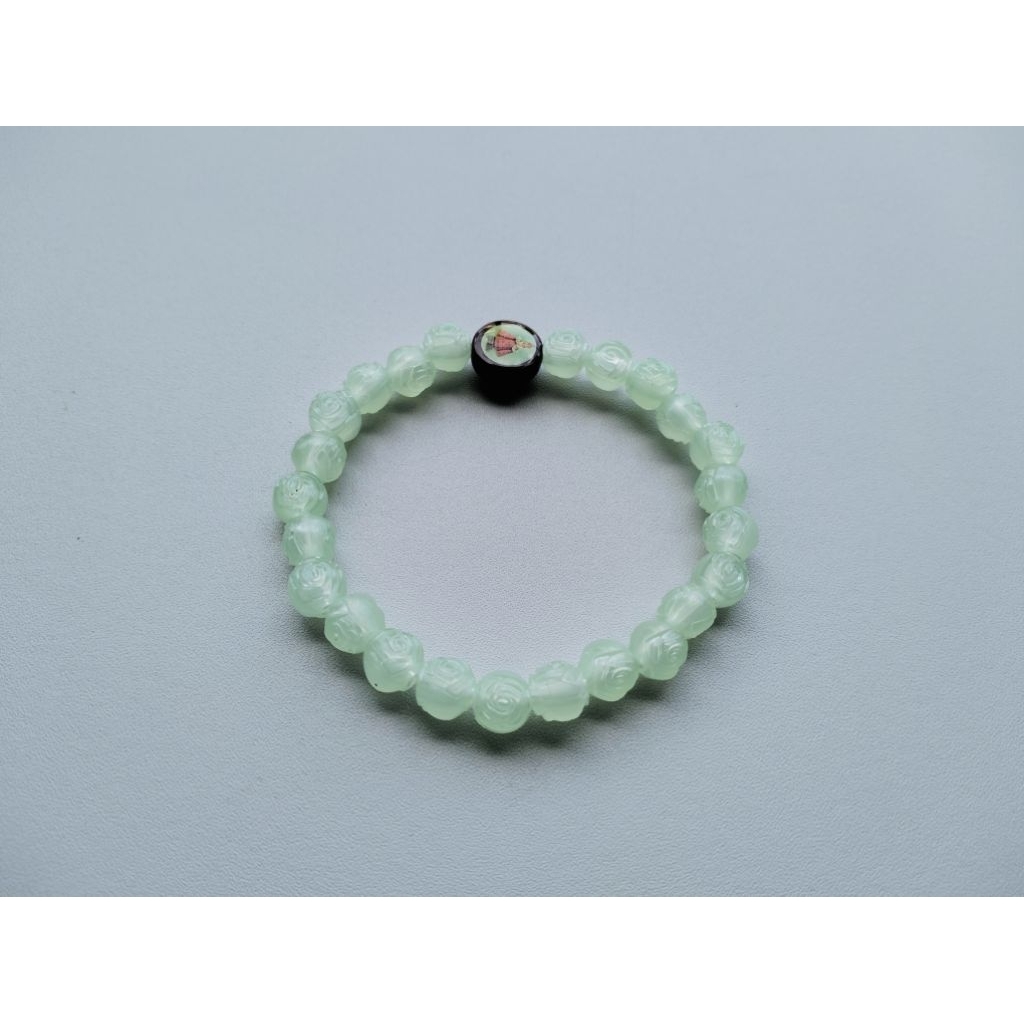 MAWAR G777 CATHOLIC CHRISTIAN SPIRITUAL BRACELET PHOSPHRUS ROSE 8MM PREMIUM