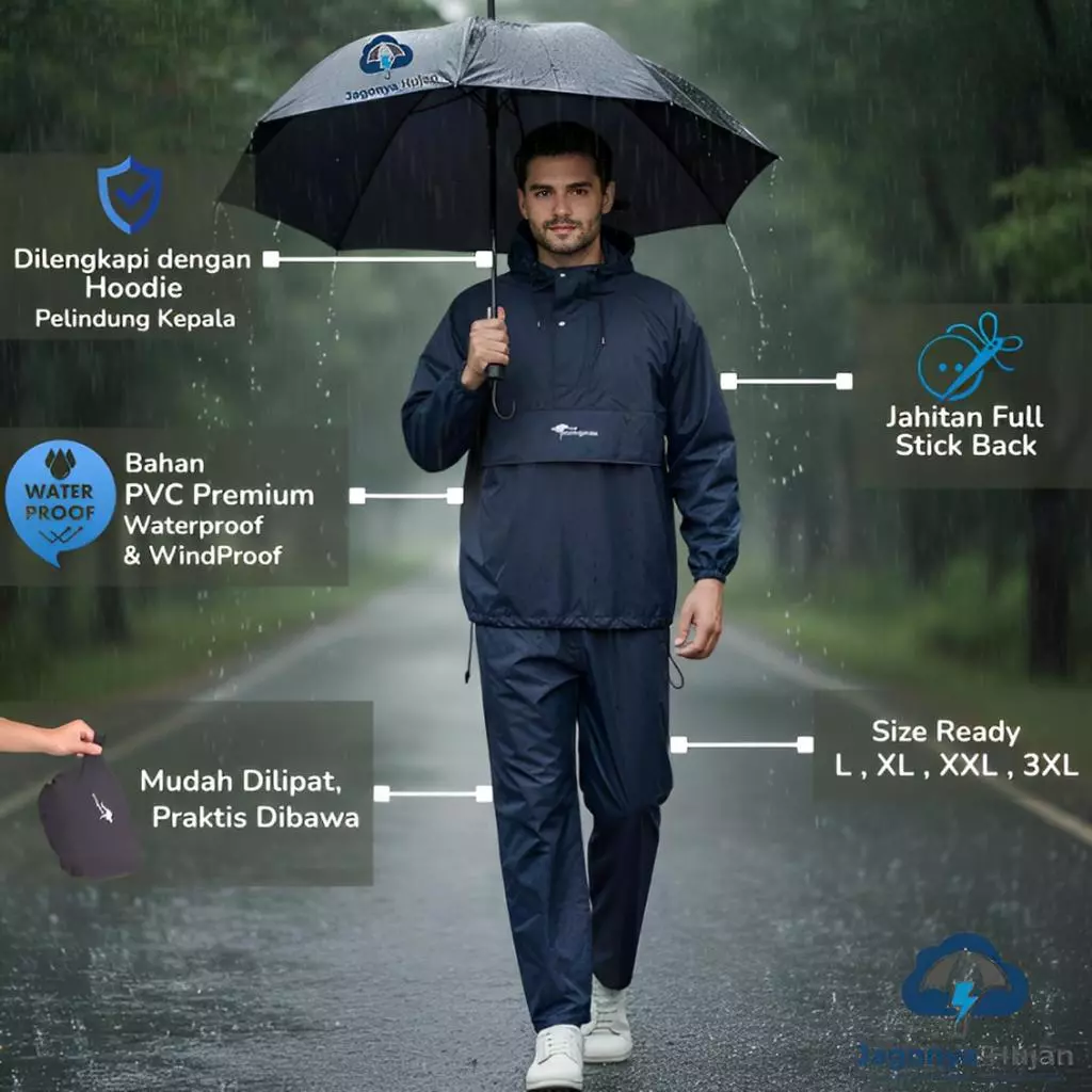 เสื้อกันฝนชุดจิงโจ้กันน้ำ
