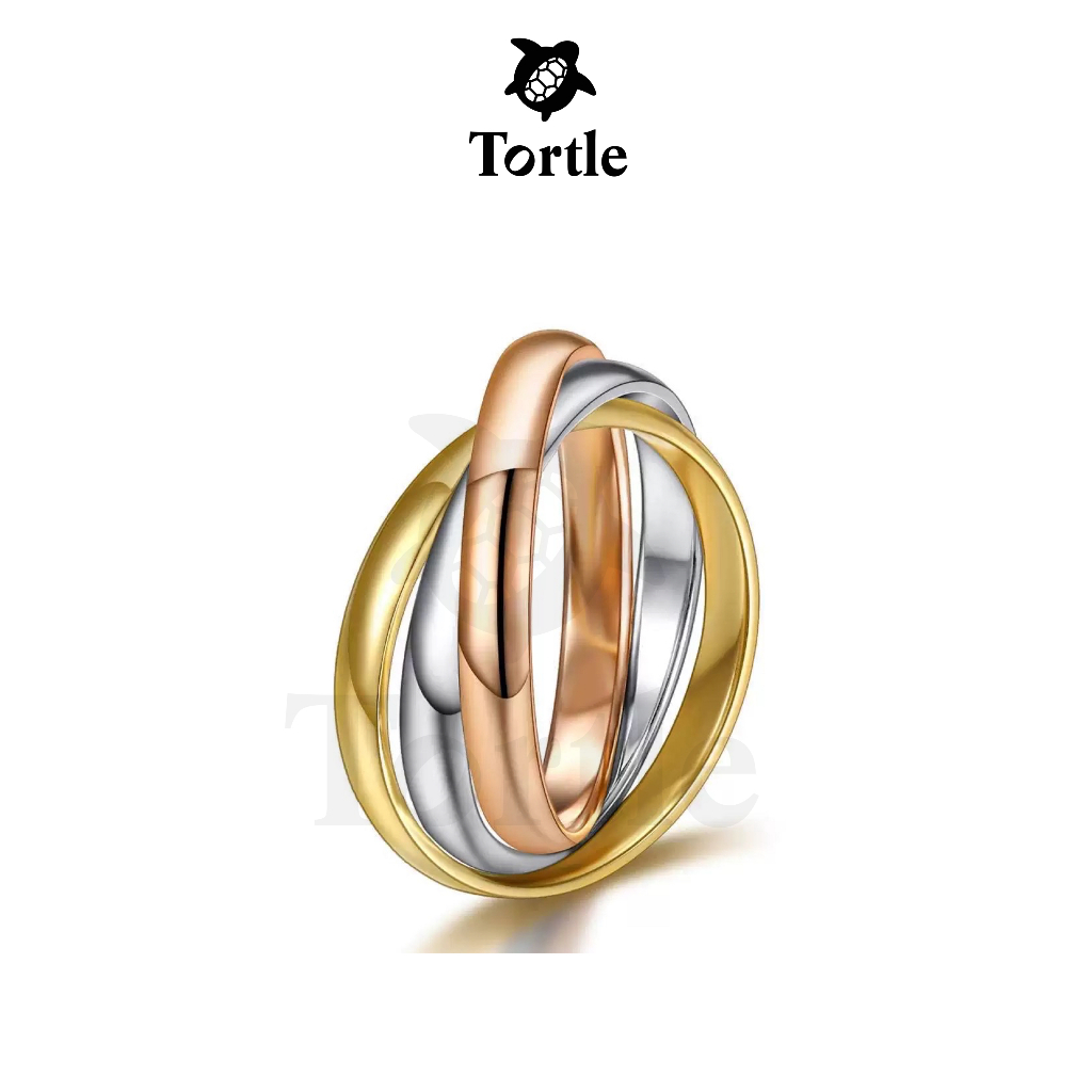 TORTLE - TRINITY Triple Cross Ring สําหรับผู้หญิง | หรูหราแฟชั่นพรีเมี่ยมแหวนเรียบง่ายความงามแหวนเคร