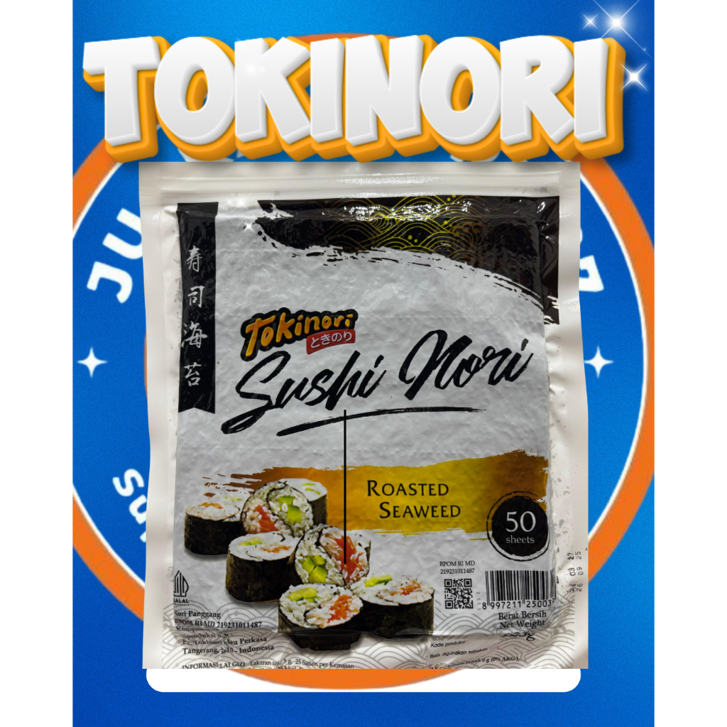 TOKINORI ฮาลาล SUSHI NORI SEAWEED SEAWEED 50 แผ่น