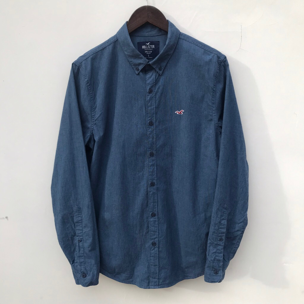 KEMEJA Official Shirt by Hollister Button Down Shirt Blue sz Small Regular