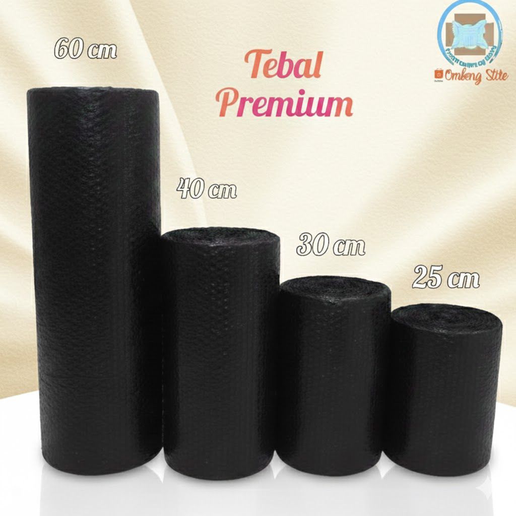 PREMIUM Thick Black Bubble Wrap ROLL / Bubble Wrap บรรจุภัณฑ์พลาสติก