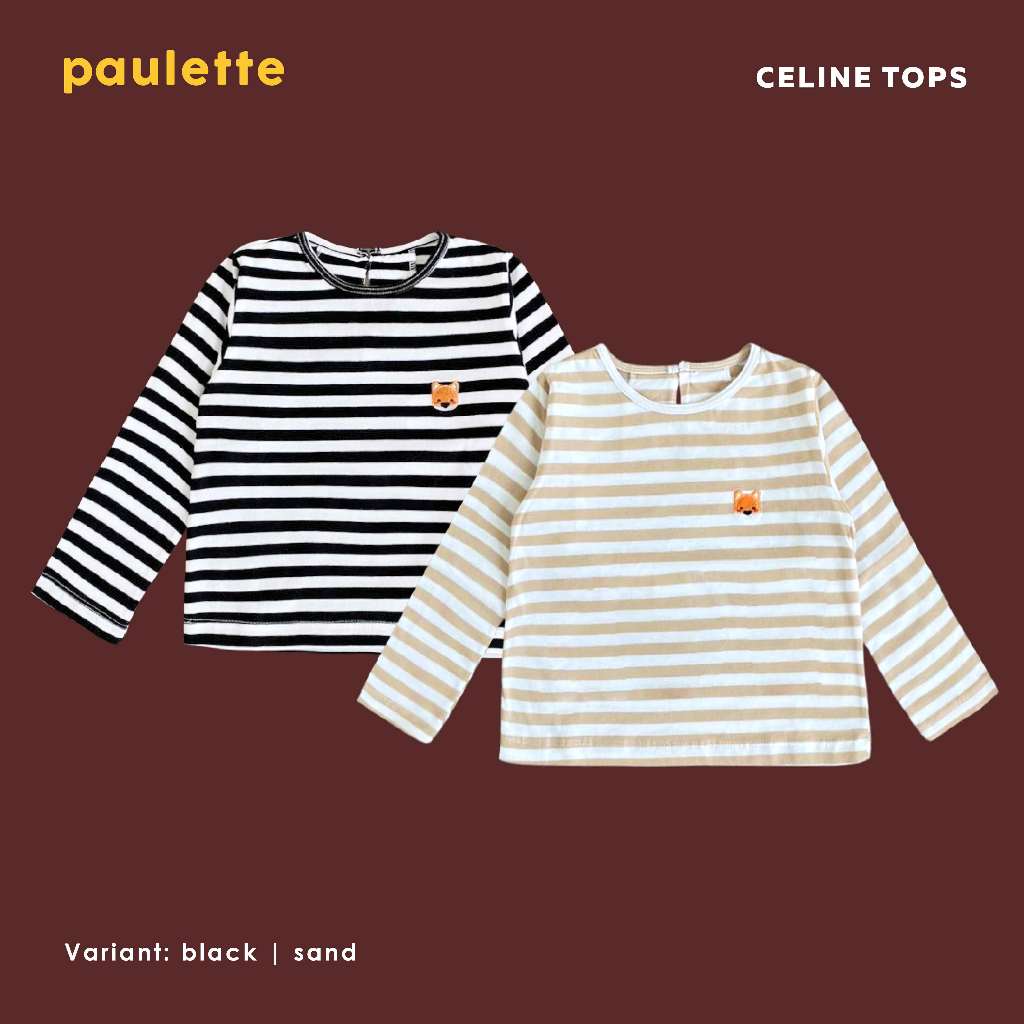 Paulette Kids Celine เสื้อท็อปลายทางสําหรับเด็กผู้หญิง