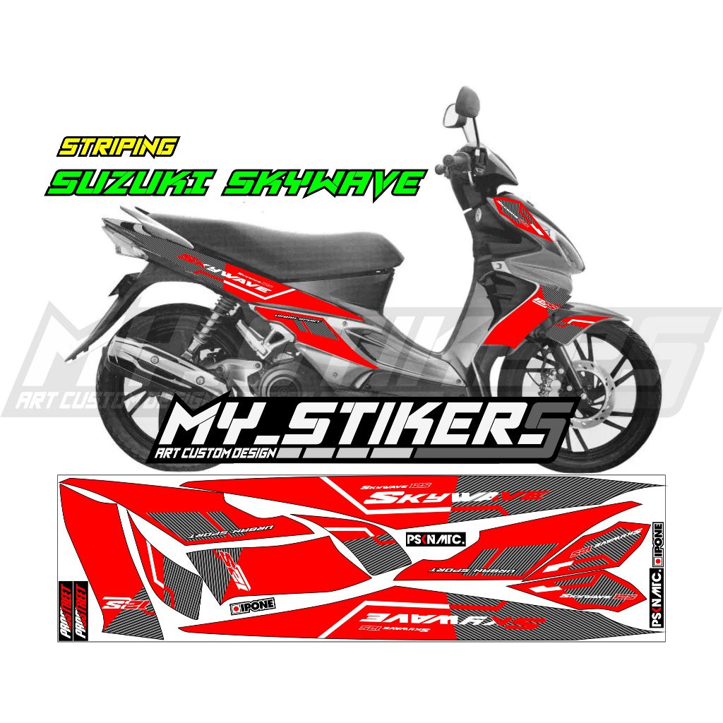สติ๊กเกอร์ Suzuky Skywave 125 Malaysia /Thailan /เวียดนาม /Fhilipina /Skywave 125