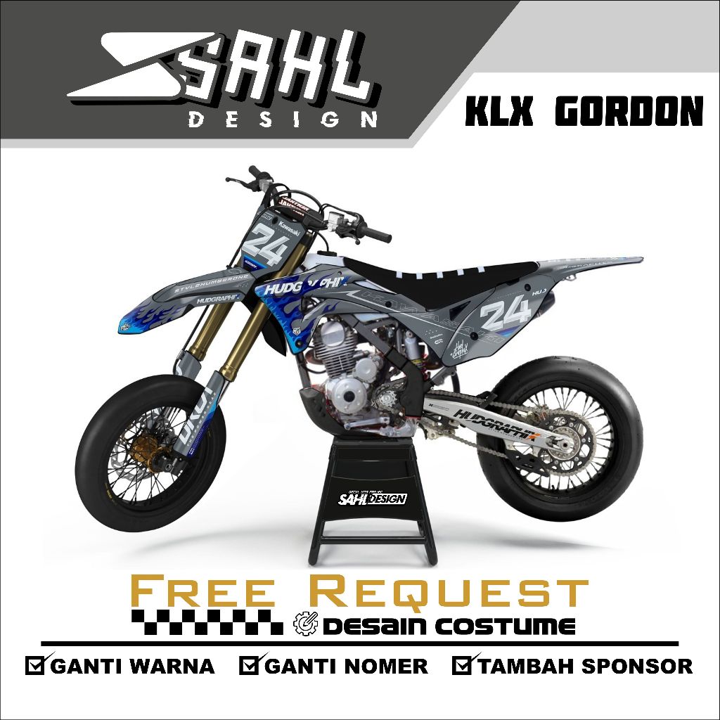 KLX GORDON FULL BODY DECAL / สติ๊กเกอร์ KLX GORDON / สติ๊กเกอร์ GORDON / GORDON CUSTOM DECAL
