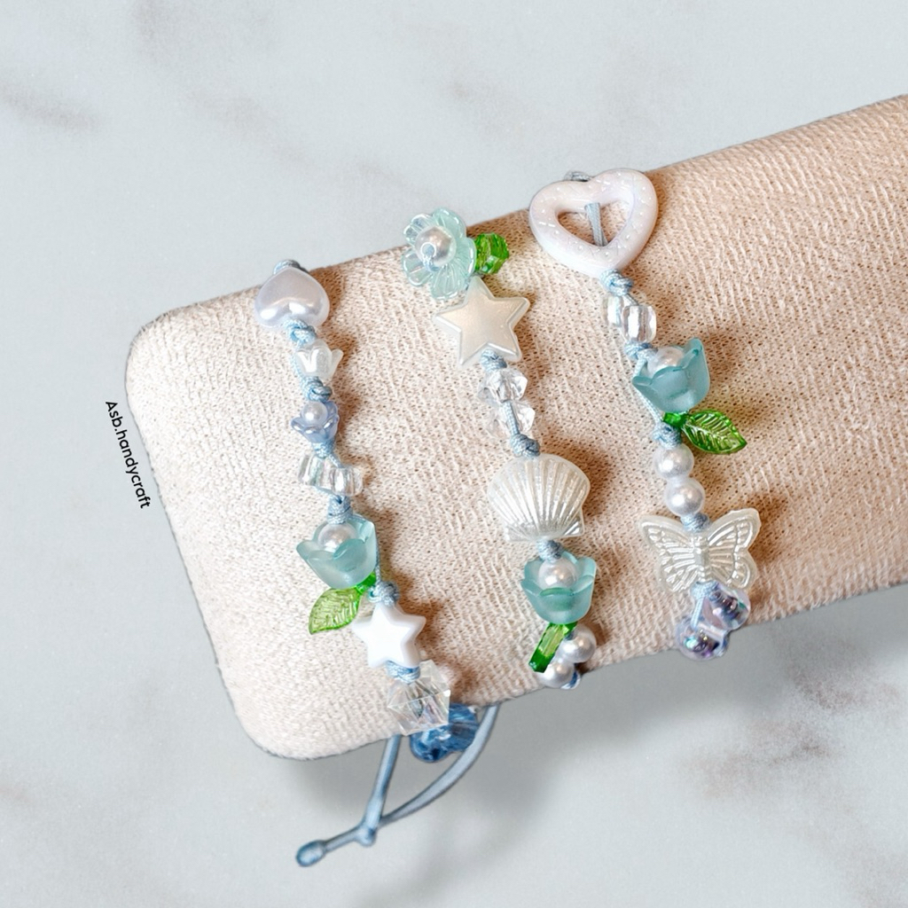 [TG102] 1 ชิ้น - สร้อยข้อมือโมเต้เชือกหยก 1 มม. พรีเมี่ยม