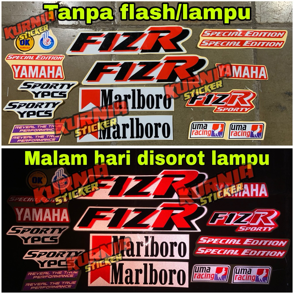 Yamaha Fizr F1zr Fiz R Malboro Special Edition 2003 สติ๊กเกอร์สะท้อนแสง Striping (lightens ถ้าสัมผัส