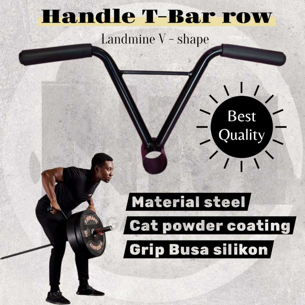 HANDLE T - BAR ROW LANDMINE V SHAPE STICK HOLDER HANLDE STICK BARBEL MUSCLE TRAINING BACK T - ROW GY