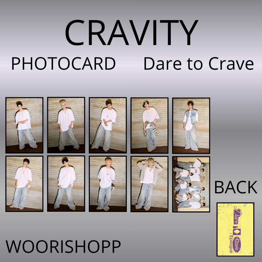PHOTOCARD CRAVITY DARE TO CRAVE 2 ด้านข้างเปลี่ยนการ์ด KPOP 10 ชิ้น UNOFFICIAL ALLEN JUNGMO SERIES M