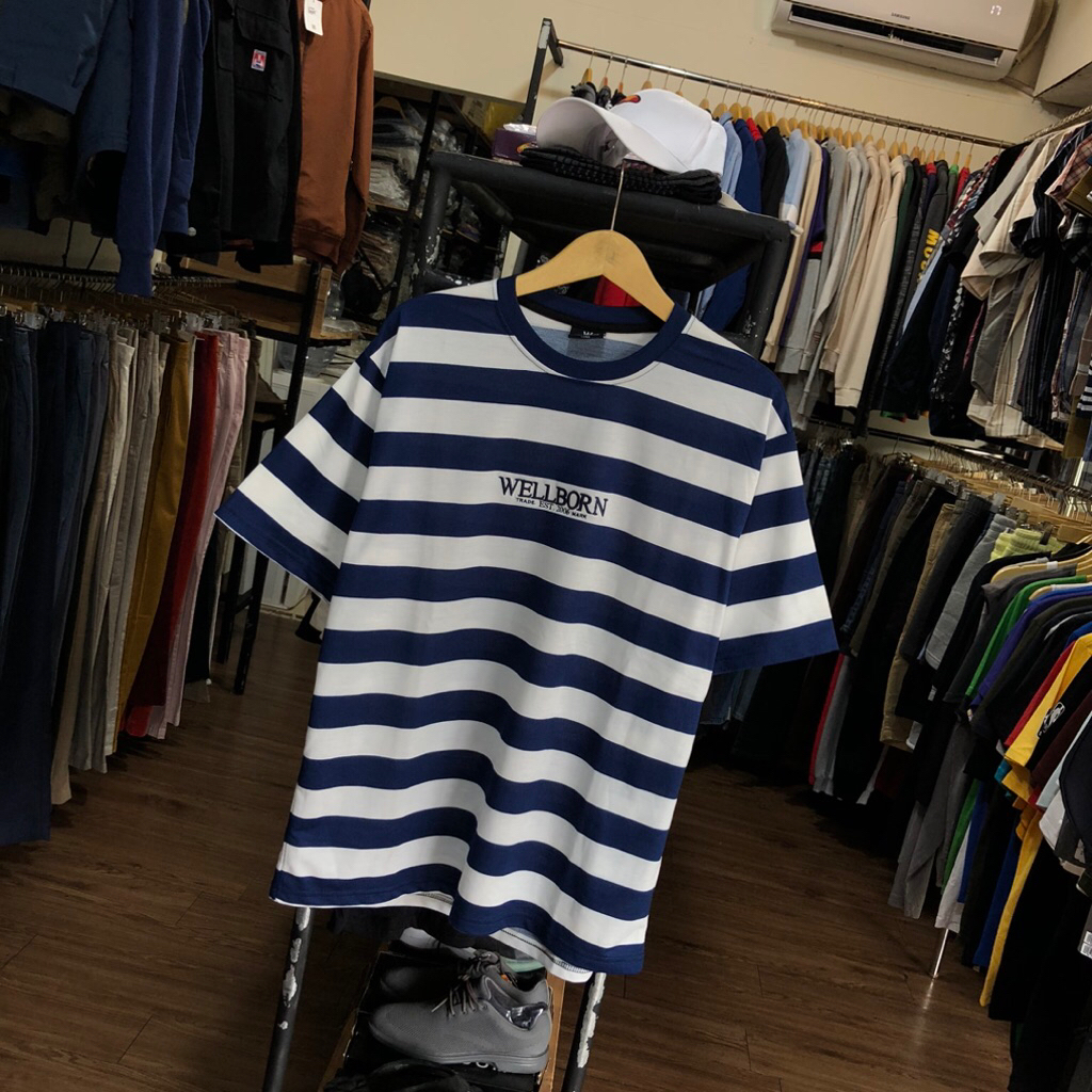 เสื้อยืด WLN STRIPE NAVY
