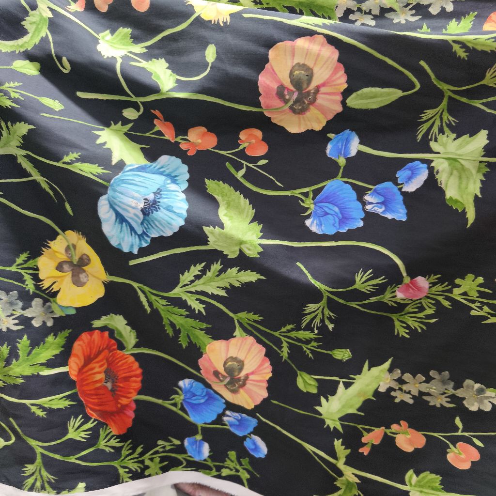 KATUN ผ้าคอตตอน Poplin ลายดอกไม้สีสันสดใส – เนื้อสัมผัสหรูหรา หรูหรา หรูหรา สง่างาม และบานสําหรับ Ke