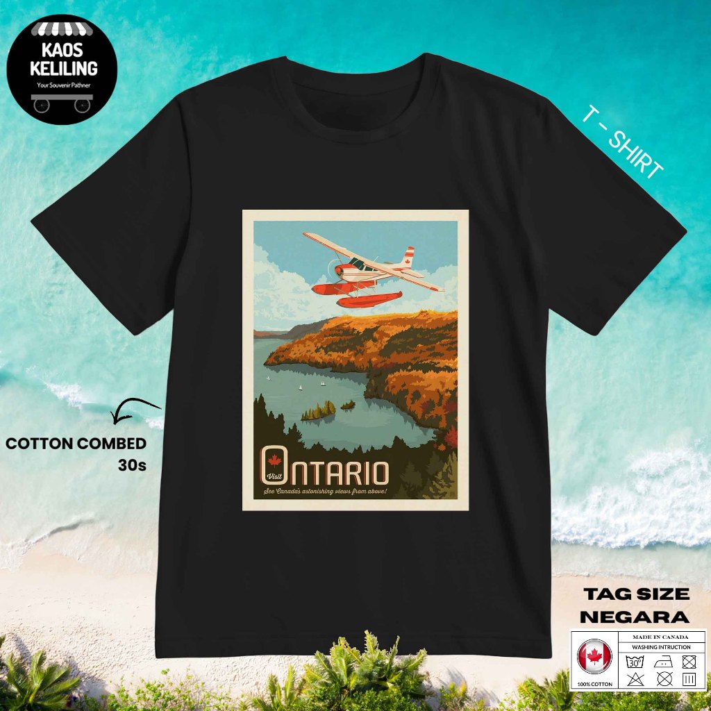 เสื้อยืด BY CANADA 7 STATE TAGS AL COTTON 30S SOUVENIR ของขวัญพรีเมี่ยม
