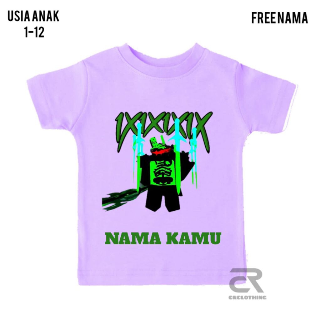 FORSAKEN ROBLOX เสื้อยืดเด็ก 1X1X1X1X ชื่อฟรี