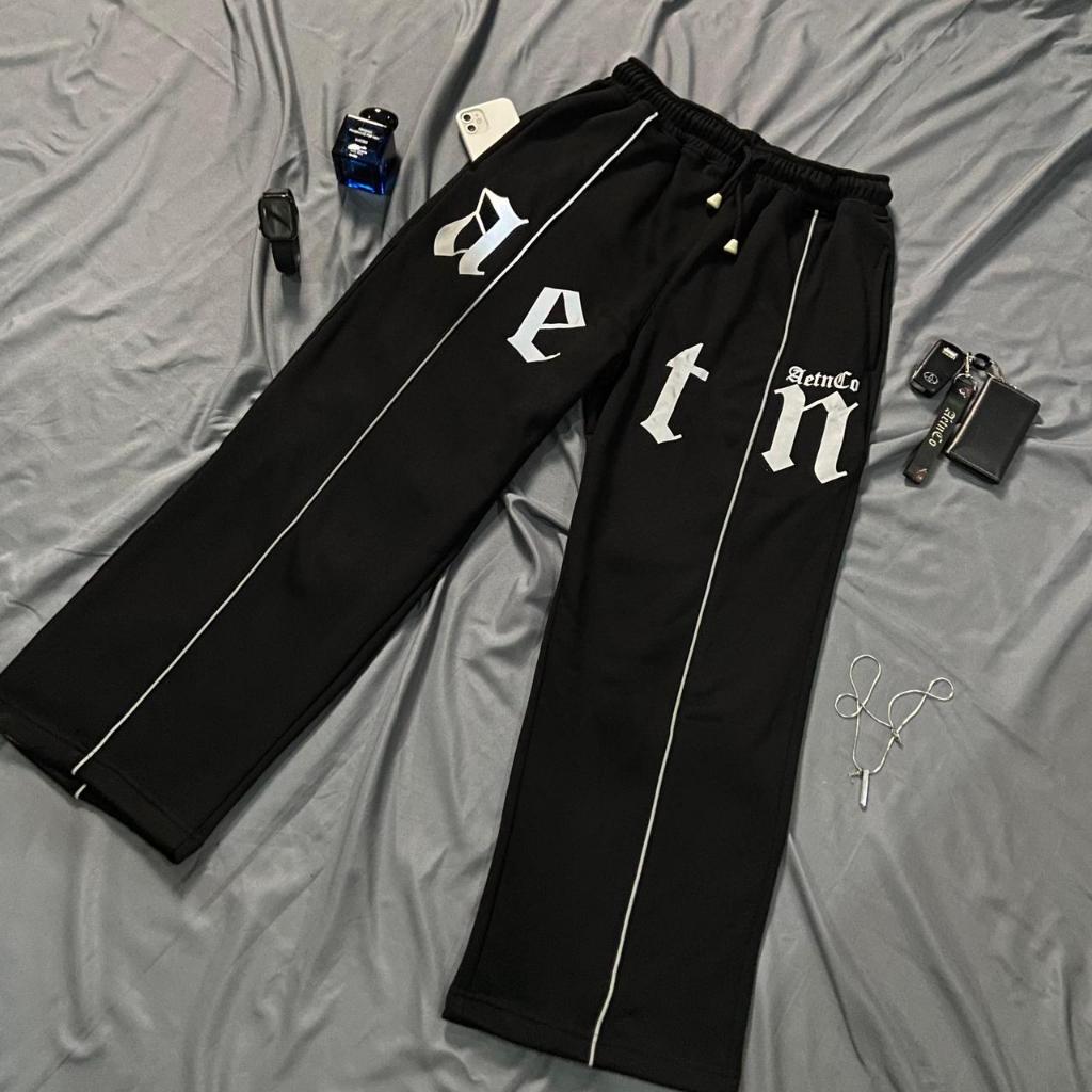 AETN - กางเกงวอร์ม Black Baggy