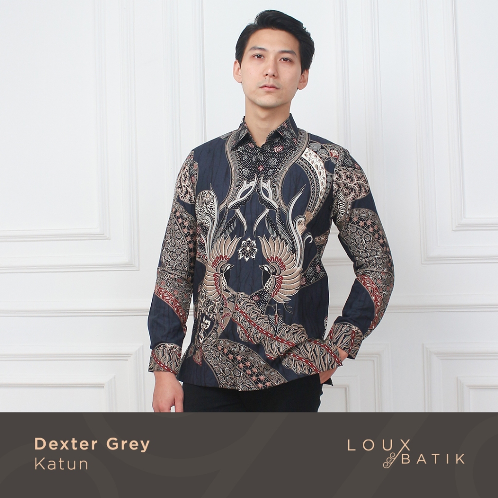 KEMEJA KATUN Loux Batik Premium Dexter เสื้อบาติกผู้ชายผ้าฝ้ายซับเต็ม