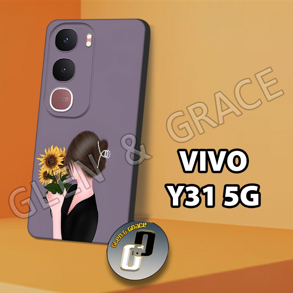 G59 - softcase procamera vivo y31 5g เคสแฟชั่นสาว motif ล่าสุดวัสดุยาง - เคสป้องกัน -