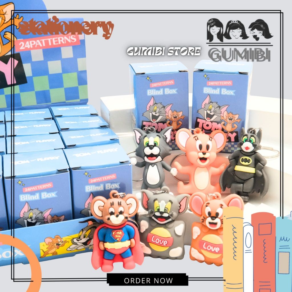 GANTUNGAN TOM JERRY MYSTERY KEYRING BLIND BOX พวงกุญแจ TOM & JERRY CUTE GUMMY STORE พวงกุญแจ