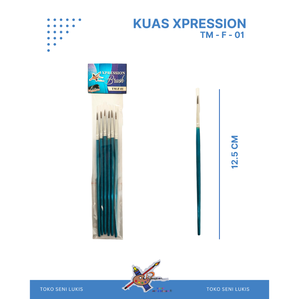 XPRESSION TM - F - 01 ชุดแปรงทาสี 6 ชิ้น