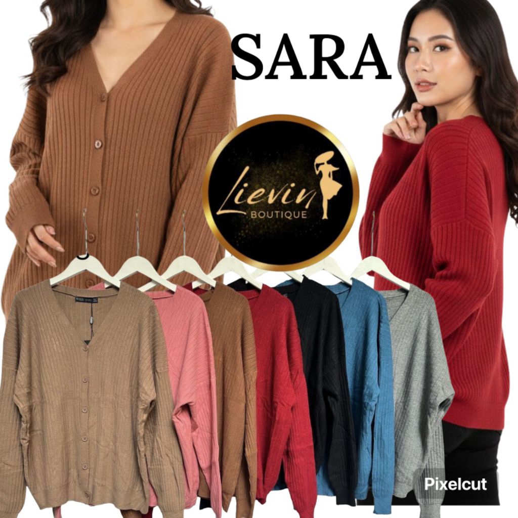 [KN41] SARA LONG STRIPED KNIT CARDIGAN / WOMENS CARDIGAN