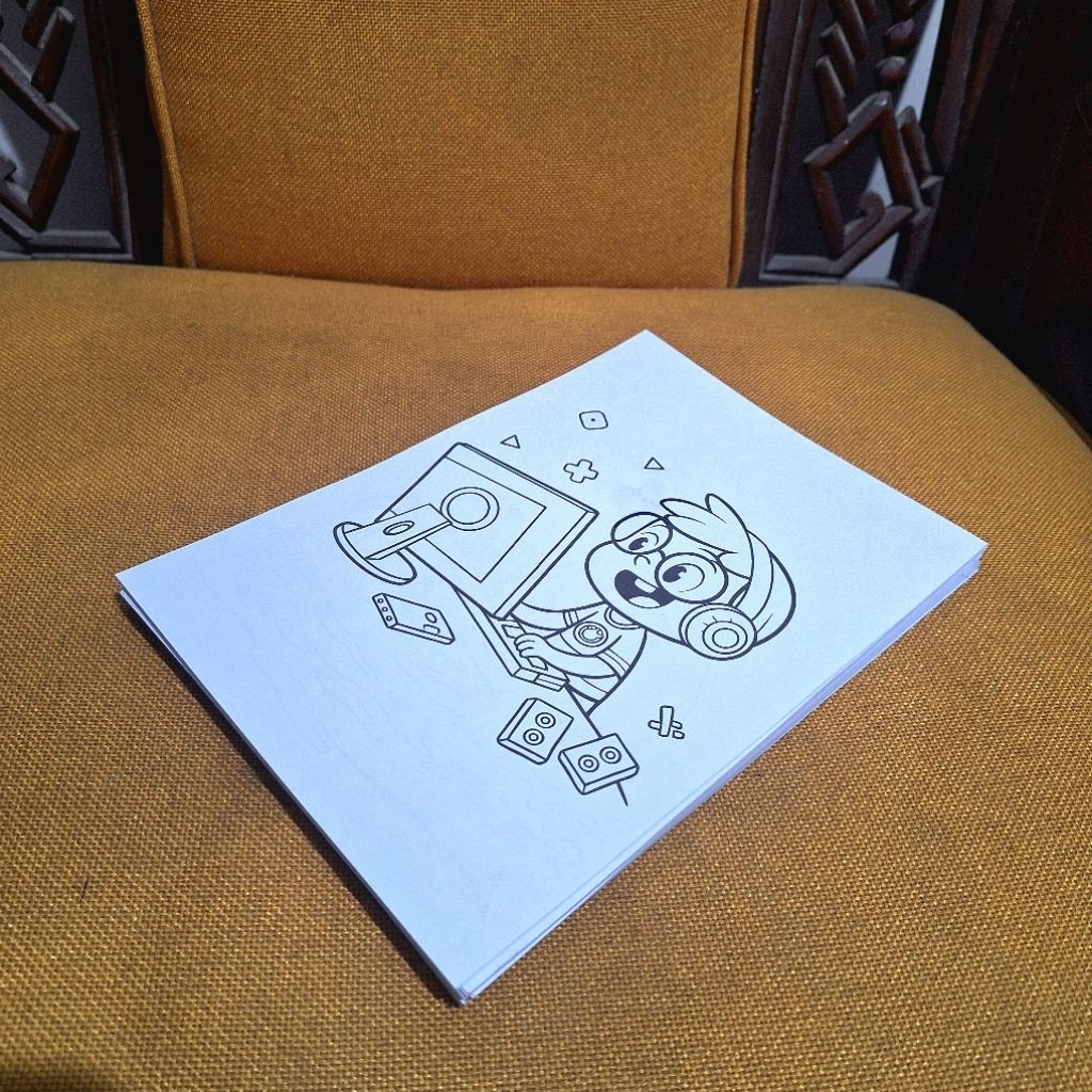 แผ่นระบายสีขนาด A5 100 แผ่น สุ่มธีม Vol. 2