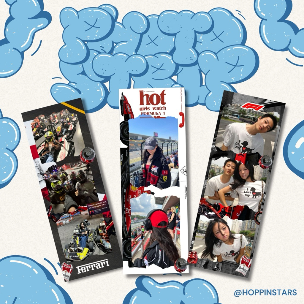 Formula f1 photostrip sticker mini premium (MIN 13 STRIP) สั่งทําความงาม