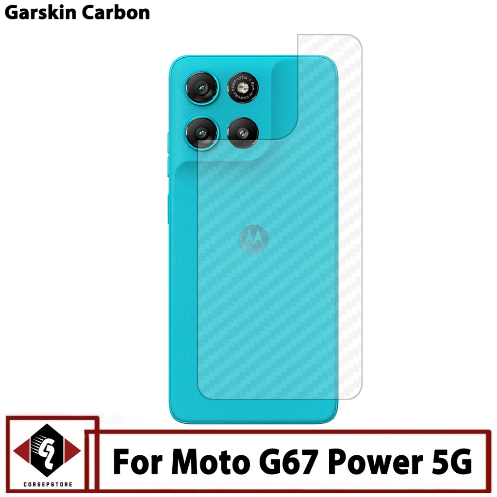 Garskin Motorola G67 Power Skin Carbon Hydrogel