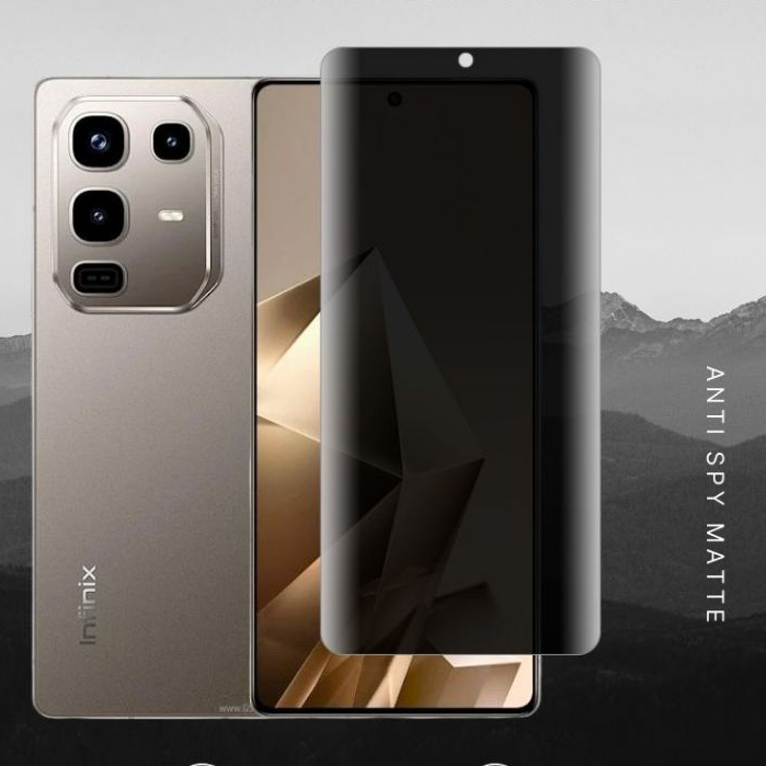 LAYAR Tempered Ceramic Anti SPY PRIVACY Full Cover INFINIX NOTE EDGE / 50s / HOT 60 PRO+ Tempered An