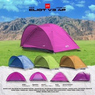 AREI OUTDOORGEAR Tenda Rei ELLIOT 4 PERSON - Tenda Gunung REI Kapasitas 4 Orang - Tenda Camping AREI Gunung Kapasitas 4 Orang