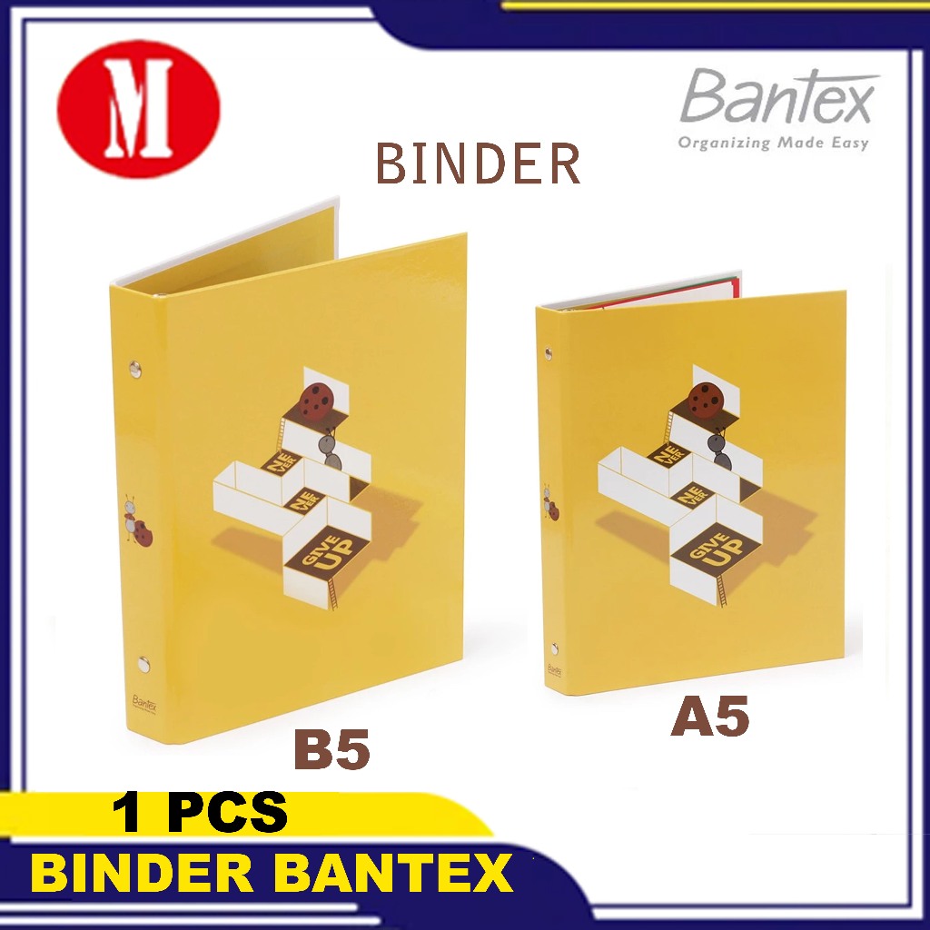 Bantex Multiring Binder Never Give Up A5 (20 ห่วง) B5 (26 ห่วง)