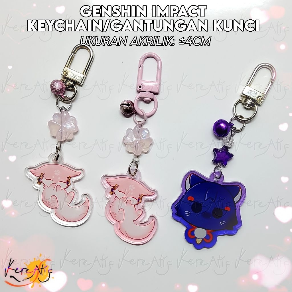 GANTUNGAN [Fanmade/ สินค้าพัดลม] พวงกุญแจ Genshin Impact, Yae Miko & Wander – CHAT FIRST