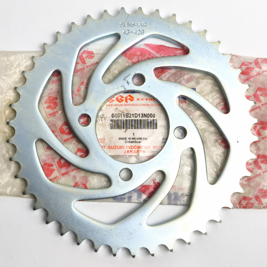 SUZUKI REAR GEAR SATRIA DUMBA HIU 120 RU 2T RAIDER 125 SATRIA FU 150 ต้นฉบับ SGP 100% 645911B21D13N0