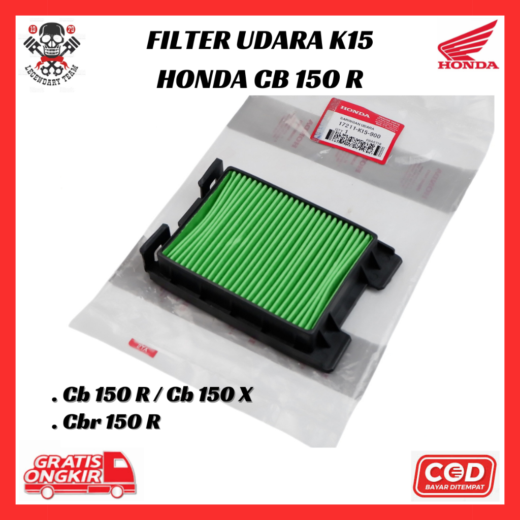 กรองอากาศ Cb 150R - Cb 150X - Cbr 150R / กรองอากาศ Honda Cb 150R - Cb 150X - Cbr 150R K15
