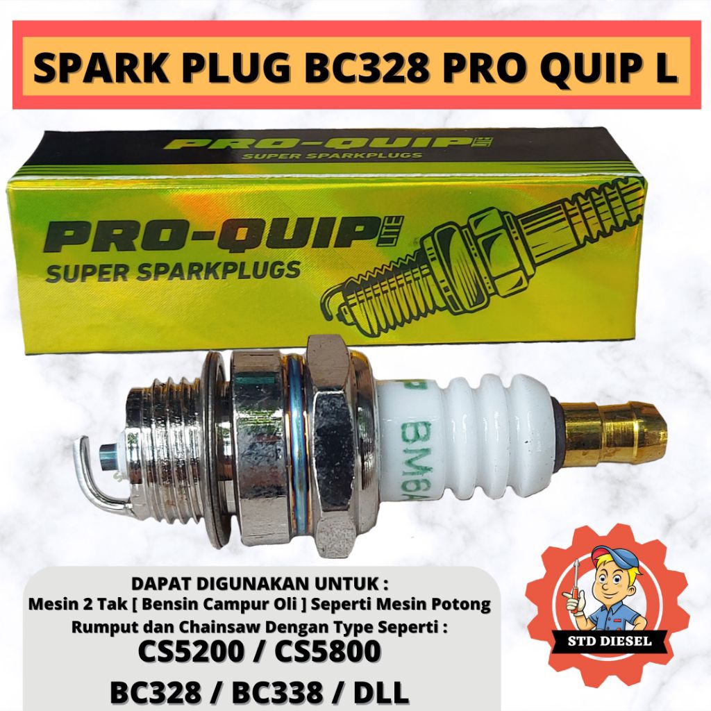 เครื่องตัดแปรง BC328 BC338 PRO QUIP LITE ยี่ห้อ 2-STROK 2-STOKE SPARK PLUG CS5200 CS5800 SPARK PLUG 