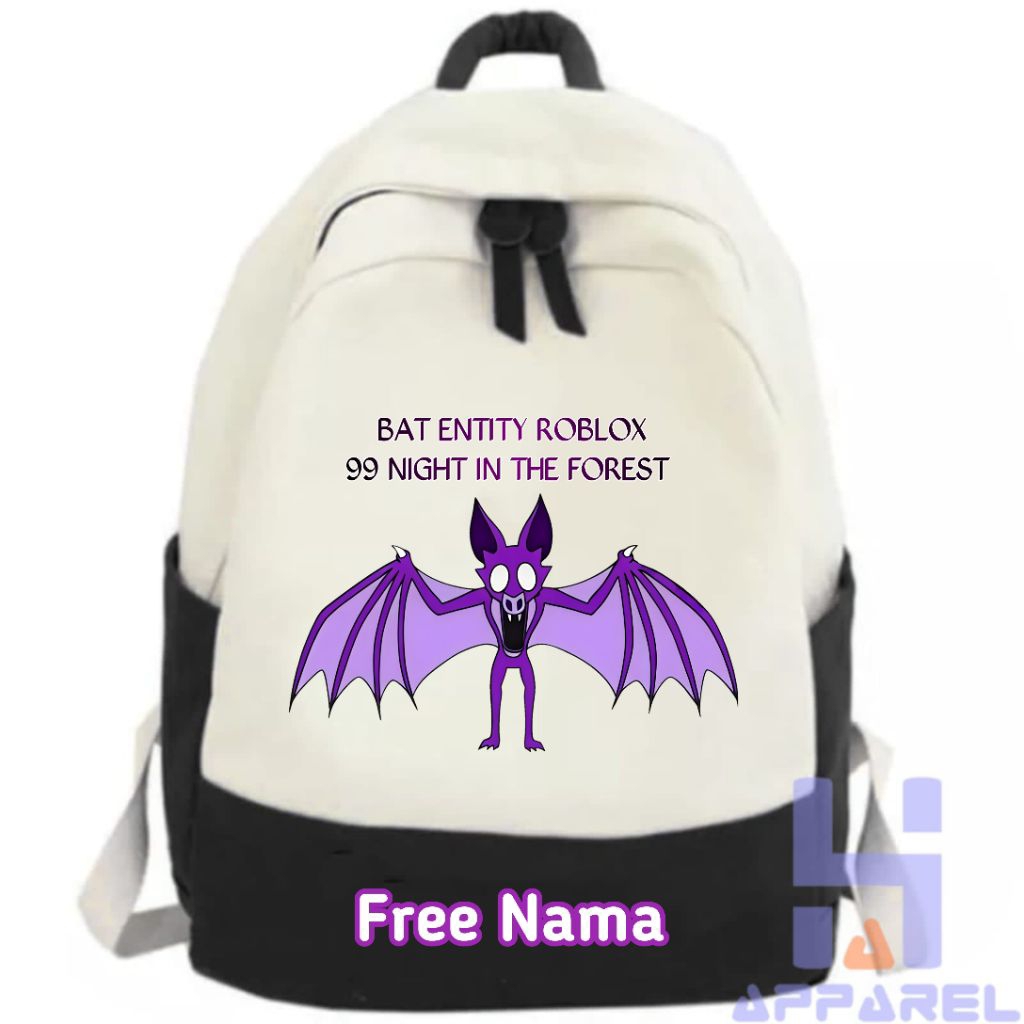 THE BAT ENTITY ROBLOX 99 NIGHT IN THE FOREST ROBLOX CHARACTER CHILDRENS BACKPACK ฟรีชื่อ