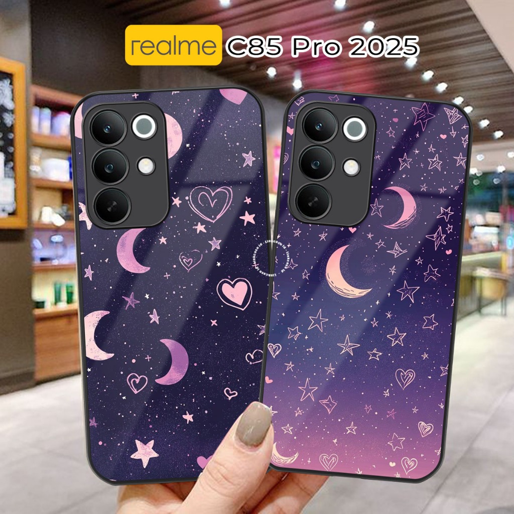 HP ล่าสุด Realme C85 Pro Glass Softcase กล้องป้องกันเคสโทรศัพท์ [LL76] เคสโทรศัพท์ Realme C85 Pro
