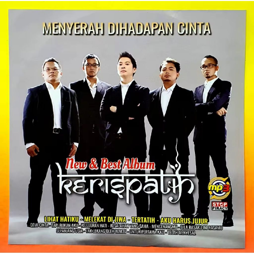 MP3 CD CASSETTE MIXED WITH POP - KERISPATIH SONGS - NIDJI SONGS - YOVIE NUNO SONGS - MP3 CD INDONESI
