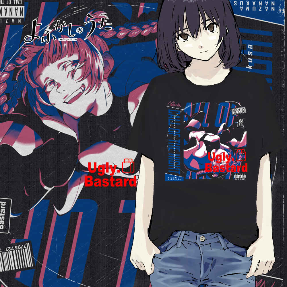 Shepherds Purse Record Big Silhouette T-Shirt [Yofukashi no Uta]
