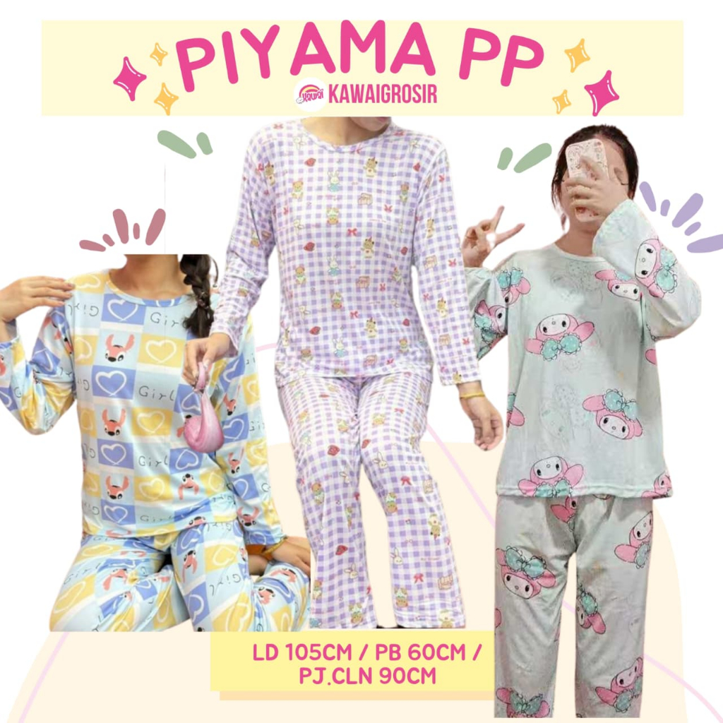KAWAI SLEEPWEAR PAJAMA SET PAJAMA PP LD 105 CUTE IMPORT