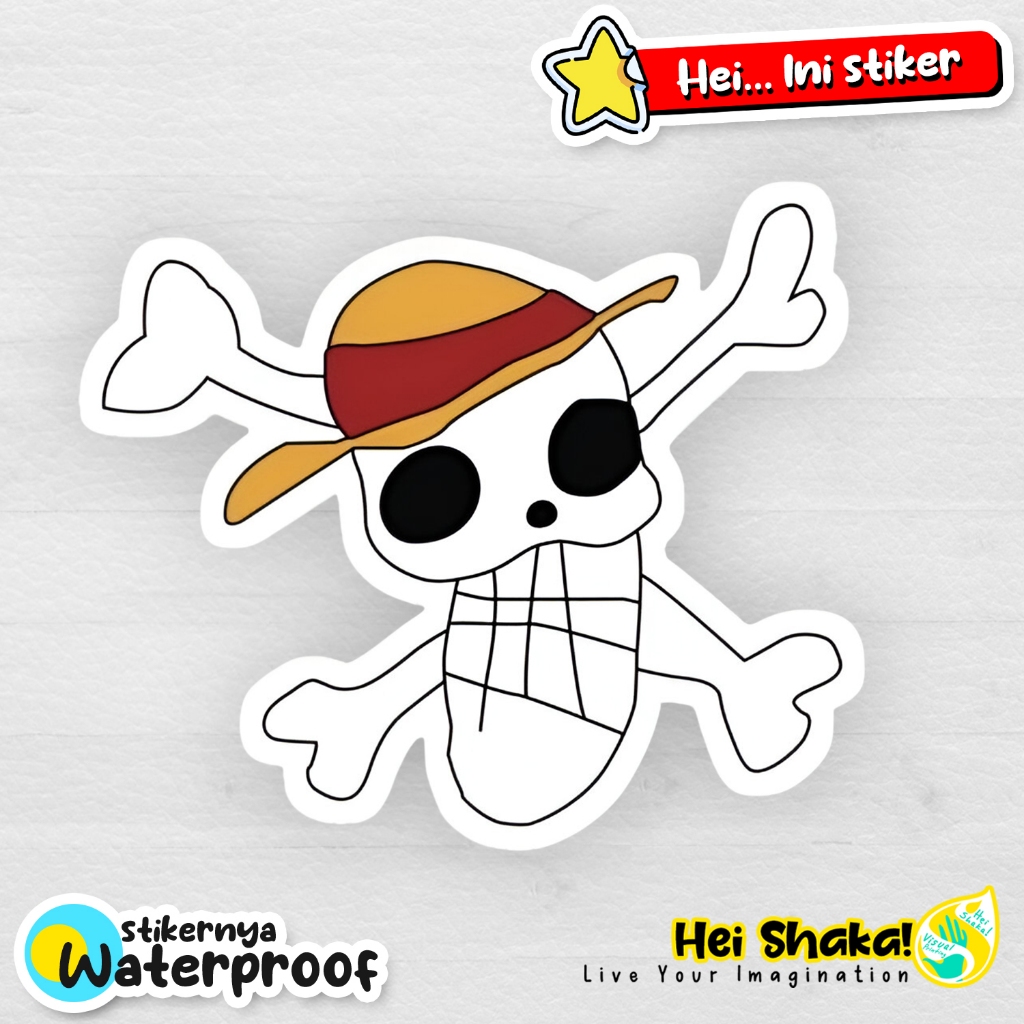 Jolly Roger Meme Mugiwara Pirate Sticker One Piece Anime Vinyl Waterproof Sticker
