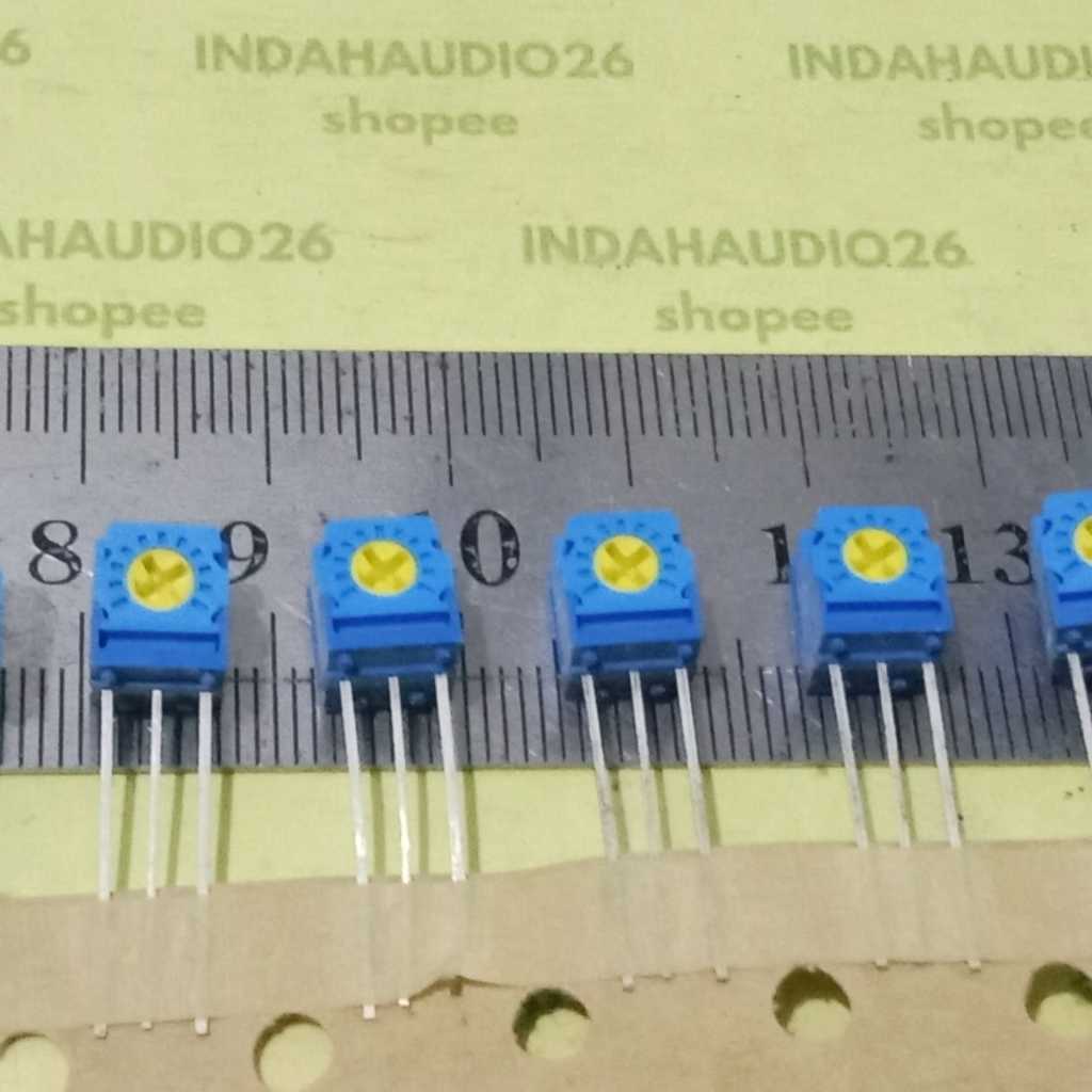 STANDING precision trimpot 201 สีฟ้าสีเหลือง JAPAN 200 โอห์ม 3 ขาขนาน 200r VR ทนต่อการตัวแปร