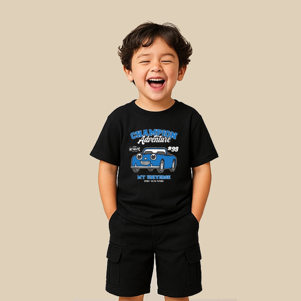 Otsky X My Universe Champion Adventure Logo เสื้อยืดเด็ก Cotton 30s X DT552BL