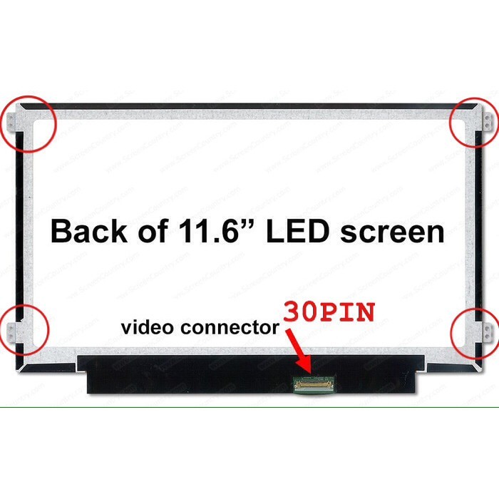 LCD แล็ปท็อป LCD 11.6 30Pin N116BGE-EB2, N116BGE-EA1, N116BCA-EA1, N116BCA-EB1, N116BCA-EB2, N116BCA