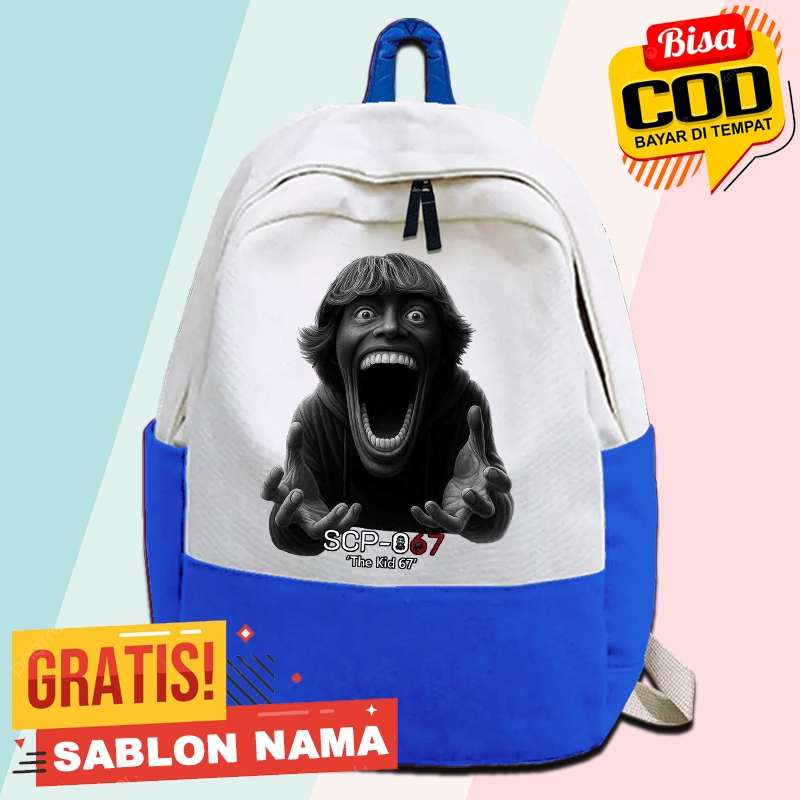CHILDRENS BACKPACK CHILDRENS SCHOOL BAG SCP 067 THE KID 67 ROBLOX ฟรีชื่อพิมพ์